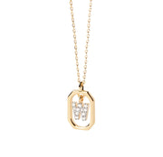 Gold-plated initial W necklace with minimalist charm design, perfect for layering with other pieces or wearing solo for a subtle, chic look